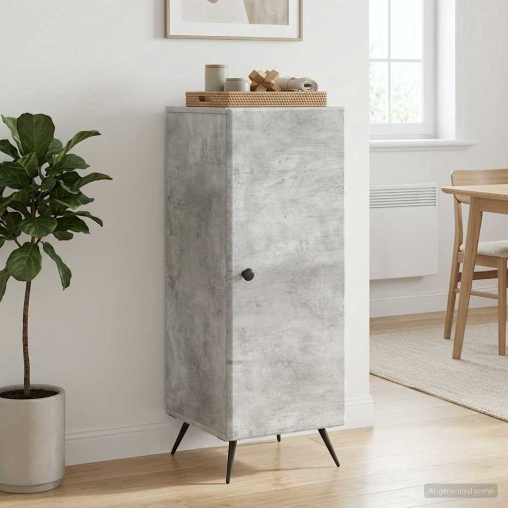 vidaXL Bufet Betonowy szary 33 x 34,5 x 90 cm Drewno inżynieryjne
