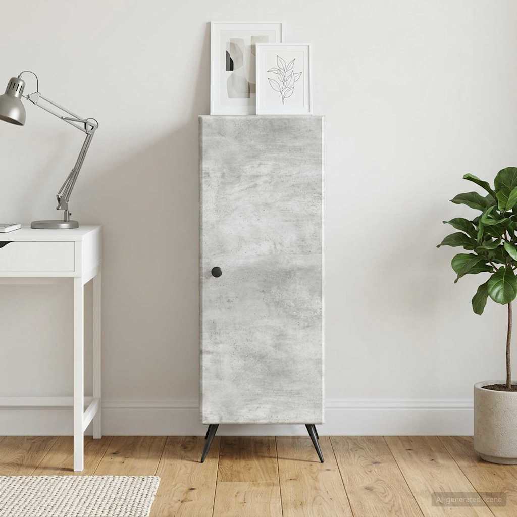 vidaXL Bufet Betonowy szary 33 x 34,5 x 90 cm Drewno inżynieryjne
