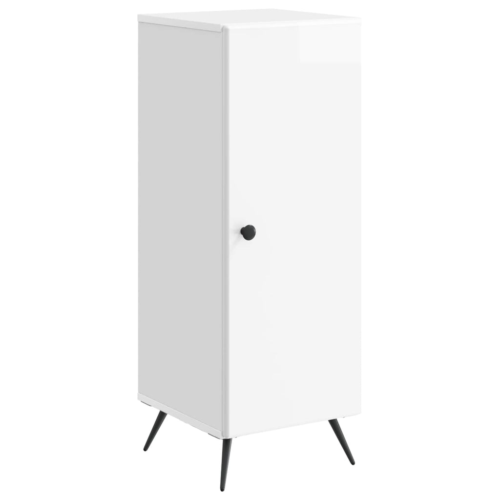 vidaXL Bufet Biały wysoki połysk 33 x 34,5 x 90 cm Drewno inżynieryjne