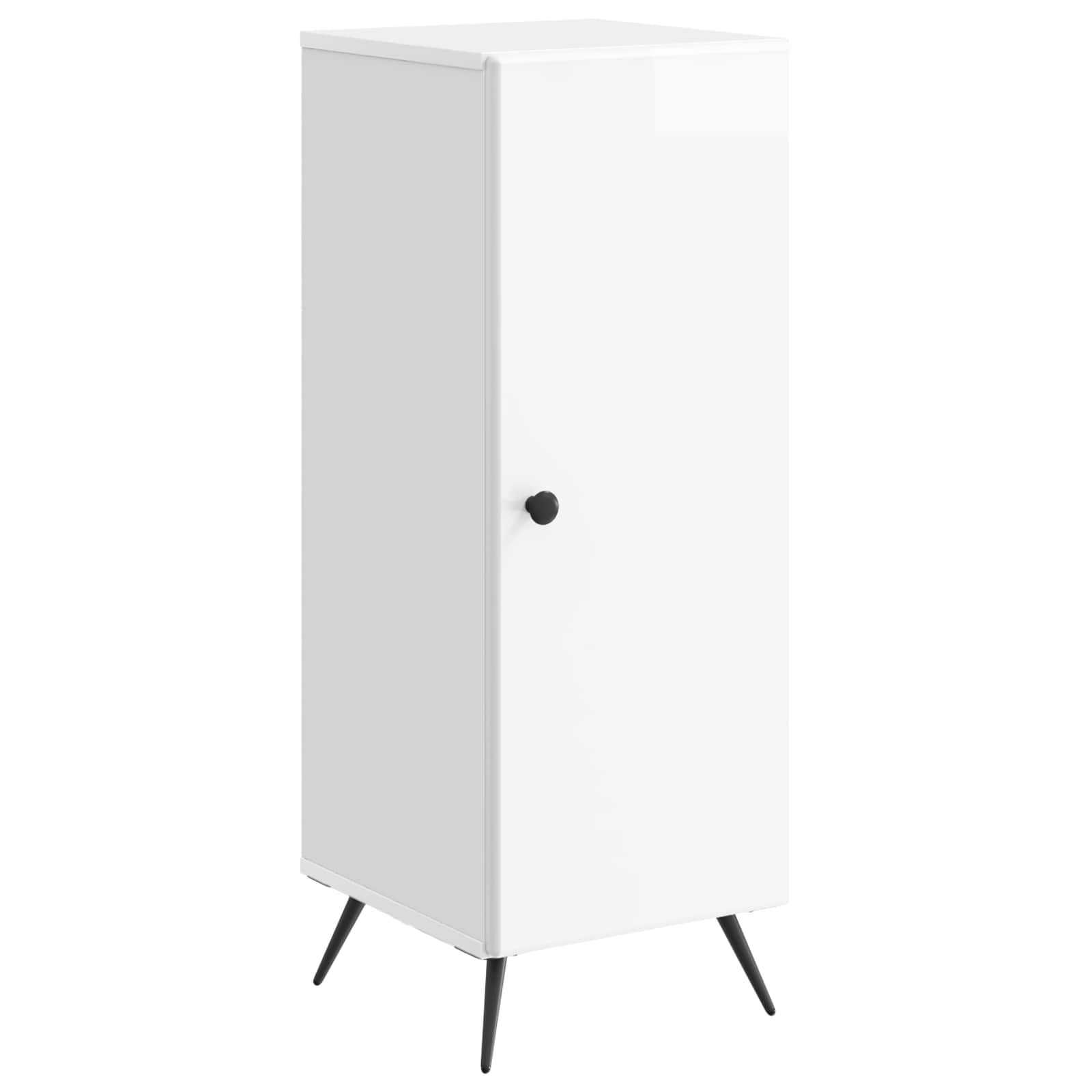 vidaXL Bufet Biały wysoki połysk 33 x 34,5 x 90 cm Drewno inżynieryjne