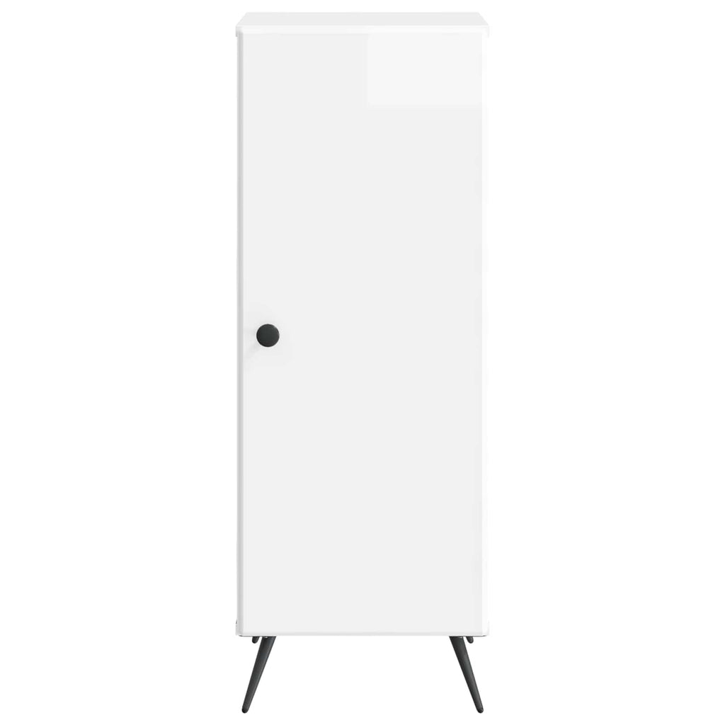 vidaXL Bufet Biały wysoki połysk 33 x 34,5 x 90 cm Drewno inżynieryjne