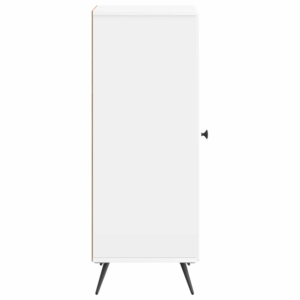 vidaXL Bufet Biały wysoki połysk 33 x 34,5 x 90 cm Drewno inżynieryjne