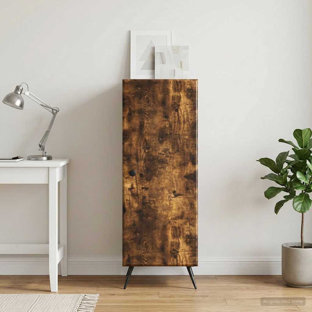 vidaXL Bufet Dąb wędzony 33 x 34,5 x 90 cm Drewno inżynieryjne