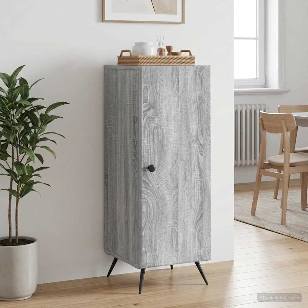 vidaXL Bufet Szary Sonoma 33 x 34,5 x 90 cm Drewno inżynieryjne