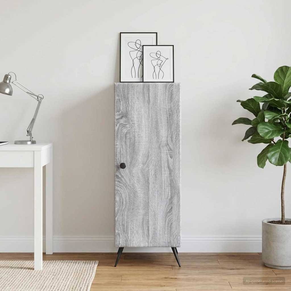 vidaXL Bufet Szary Sonoma 33 x 34,5 x 90 cm Drewno inżynieryjne