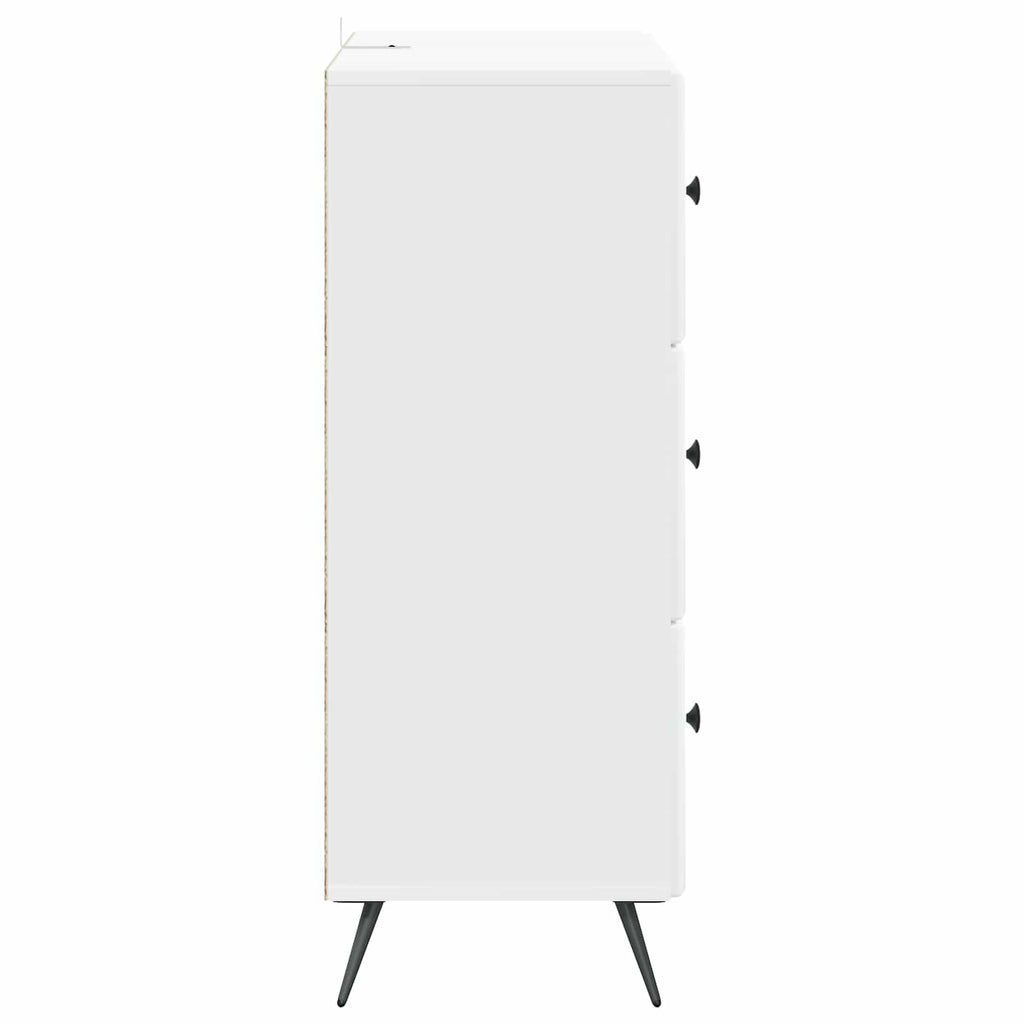 vidaXL Szafka z Szufladami Biały 66 x 34,5 x 90 cm Drewno inżynieryjne