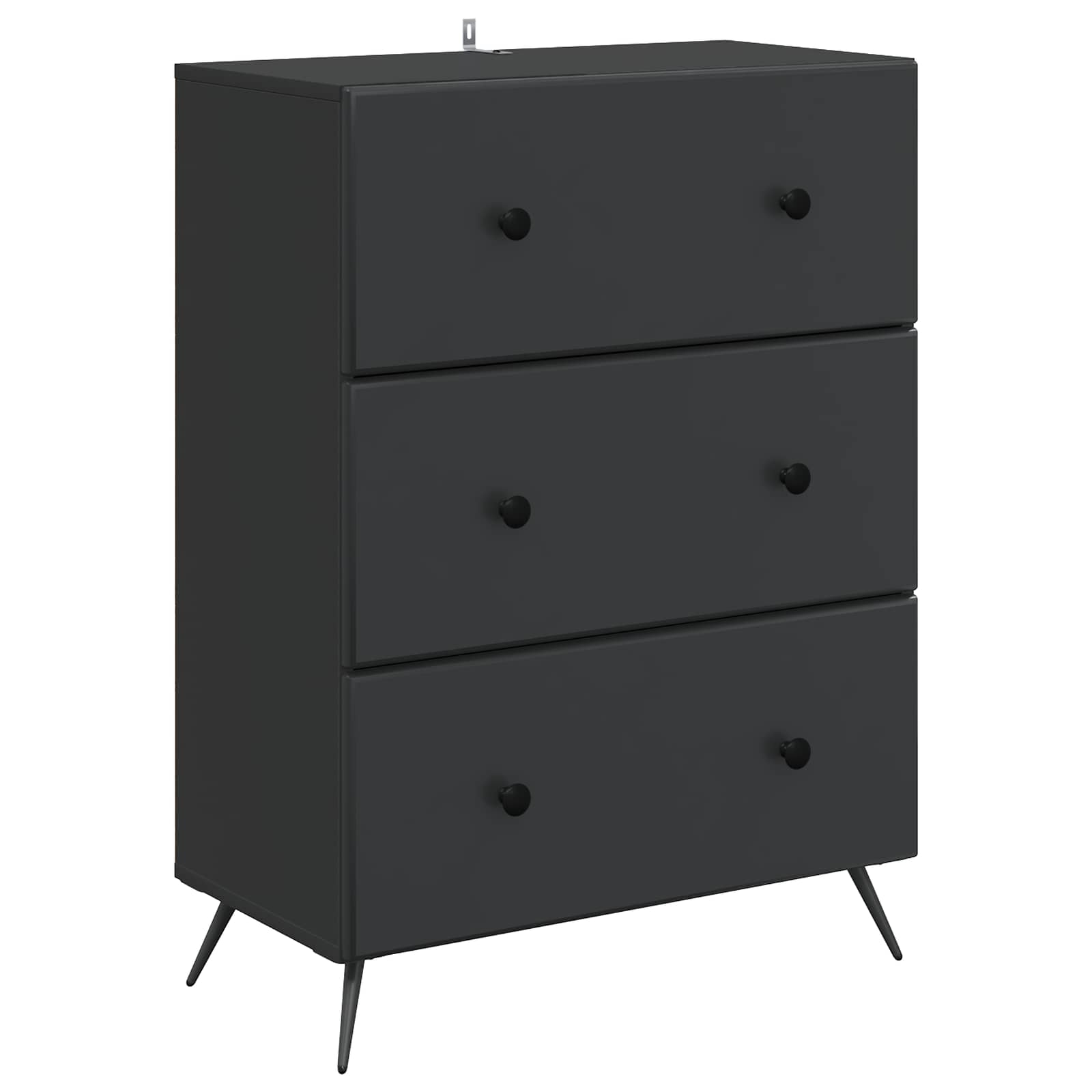 vidaXL Szafka z Szufladami Czarny 66 x 34,5 x 90 cm