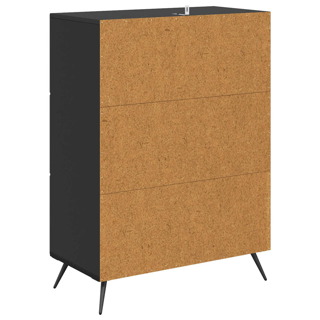 vidaXL Szafka z Szufladami Czarny 66 x 34,5 x 90 cm