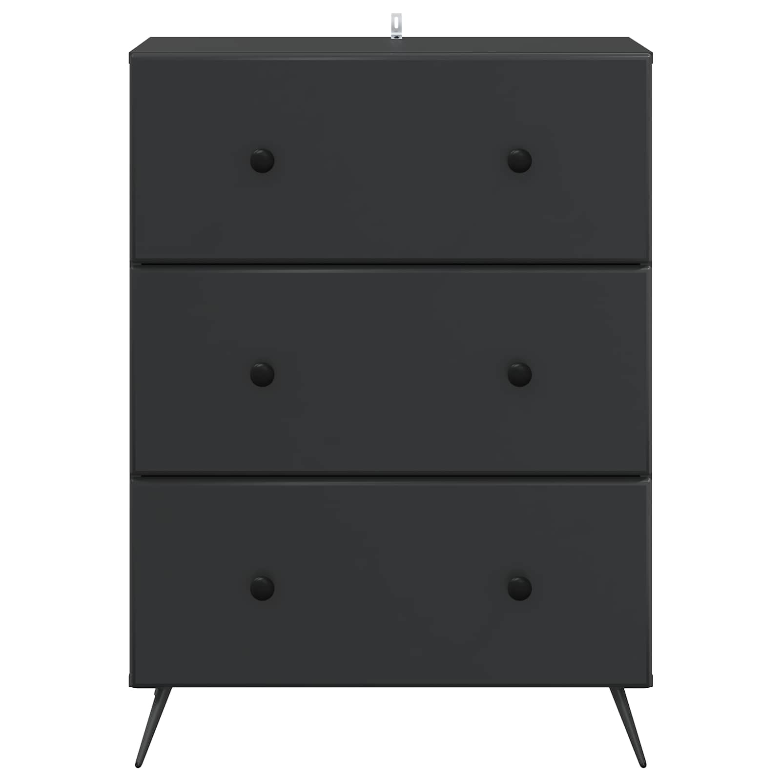 vidaXL Szafka z Szufladami Czarny 66 x 34,5 x 90 cm
