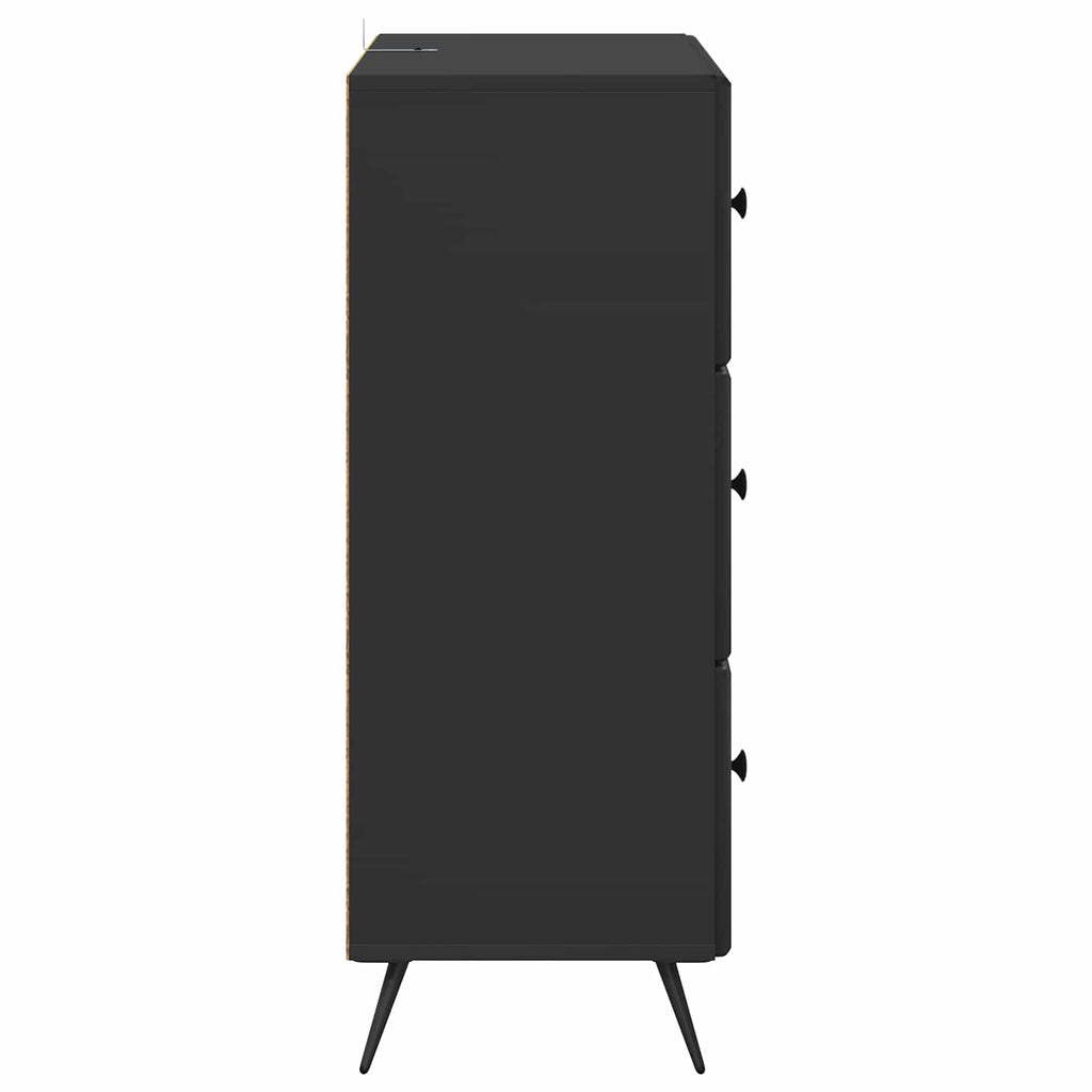 vidaXL Szafka z Szufladami Czarny 66 x 34,5 x 90 cm