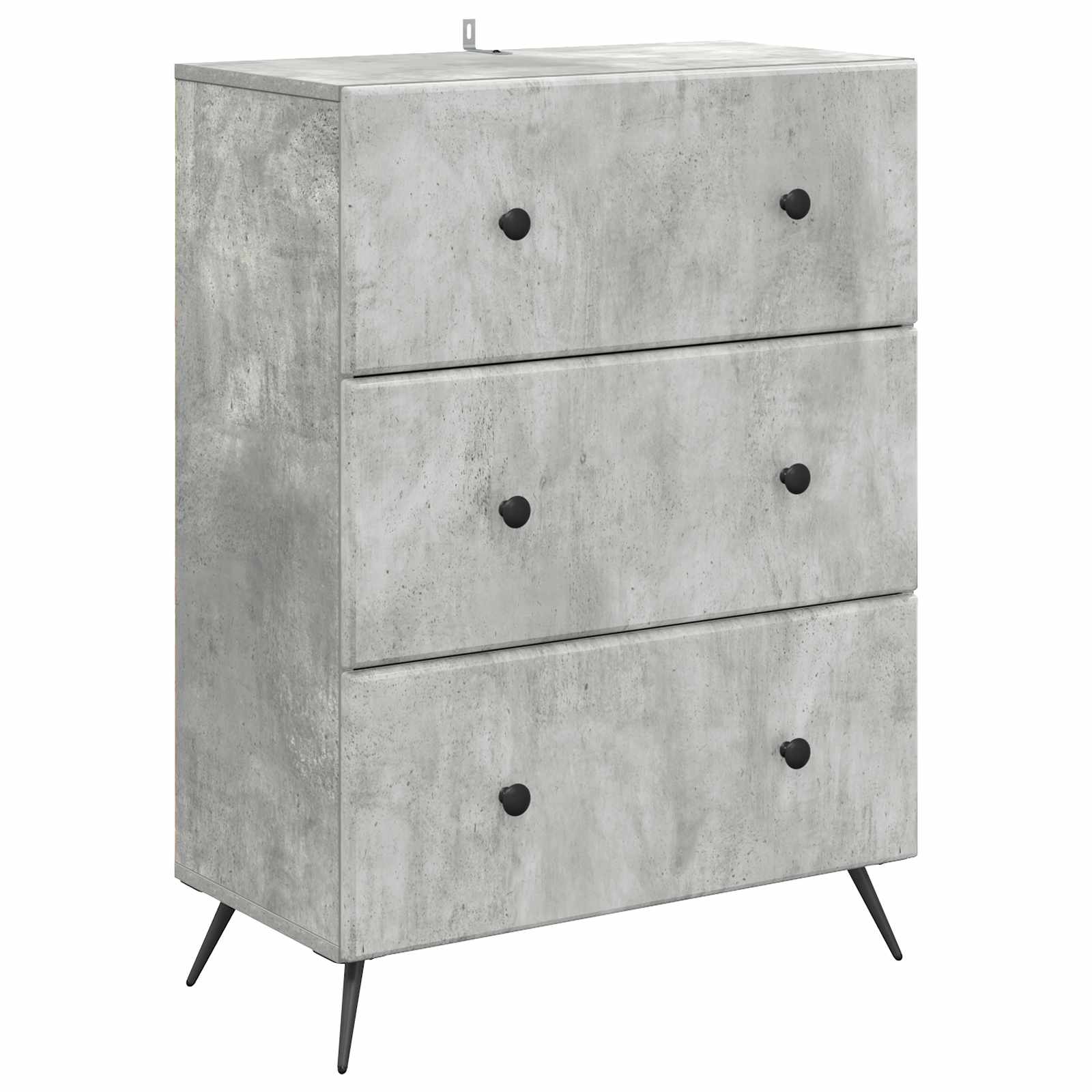 vidaXL Szafka z Szufladami Betonowy szary 66 x 34,5 x 90 cm