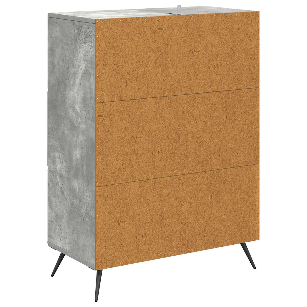 vidaXL Szafka z Szufladami Betonowy szary 66 x 34,5 x 90 cm