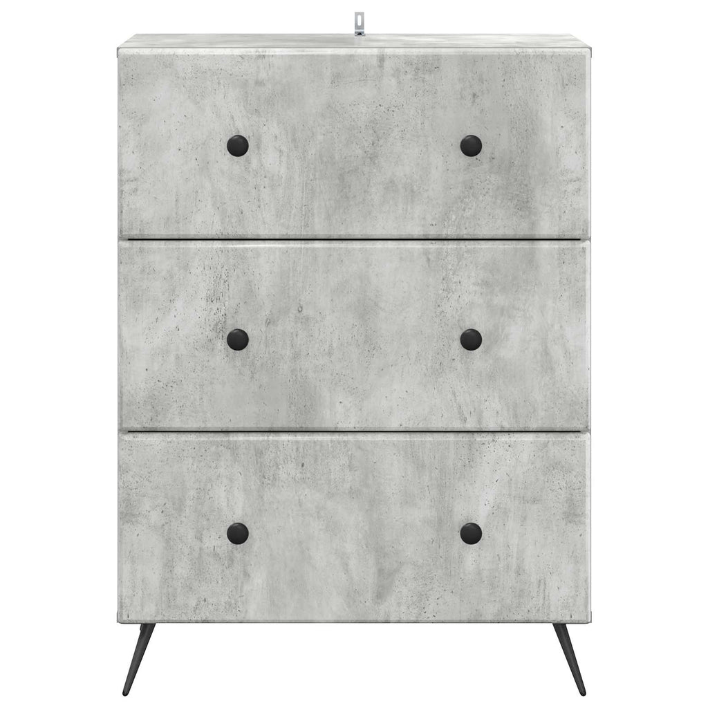 vidaXL Szafka z Szufladami Betonowy szary 66 x 34,5 x 90 cm