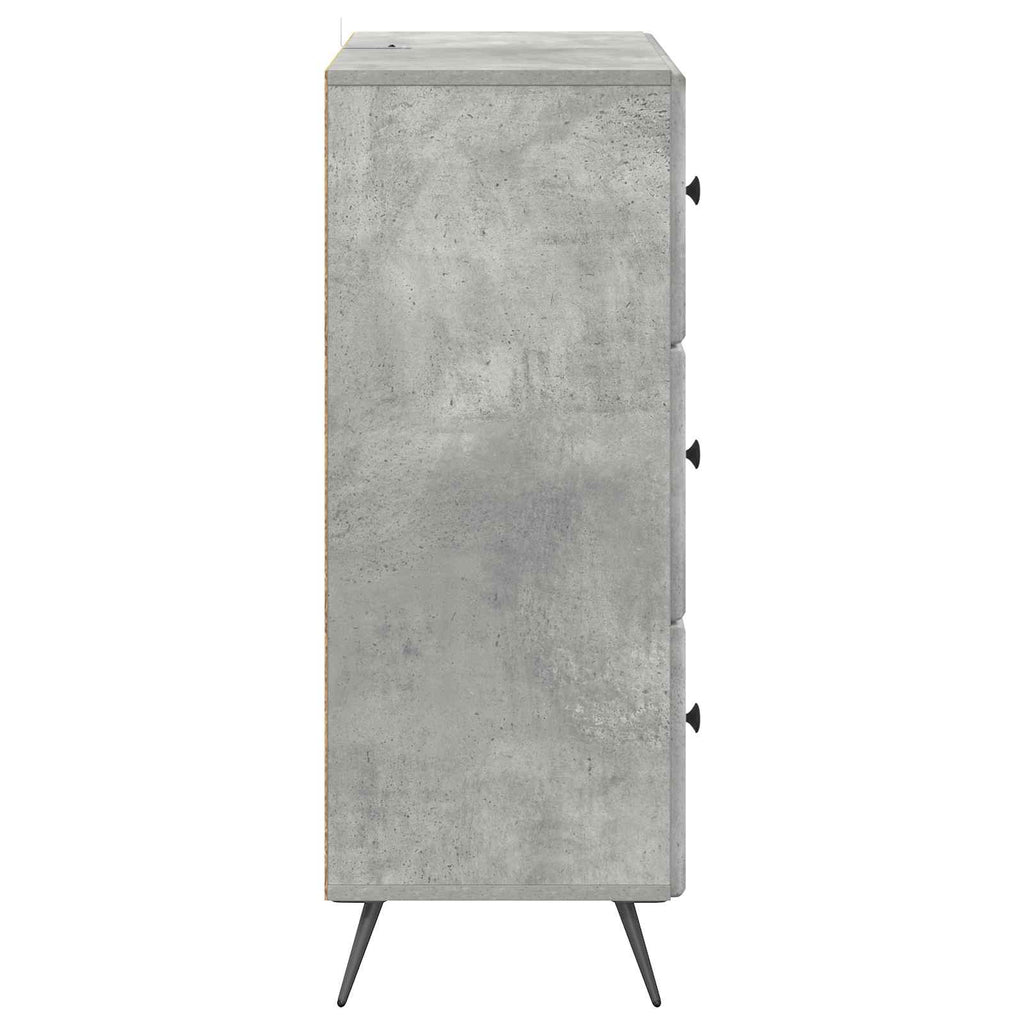 vidaXL Szafka z Szufladami Betonowy szary 66 x 34,5 x 90 cm