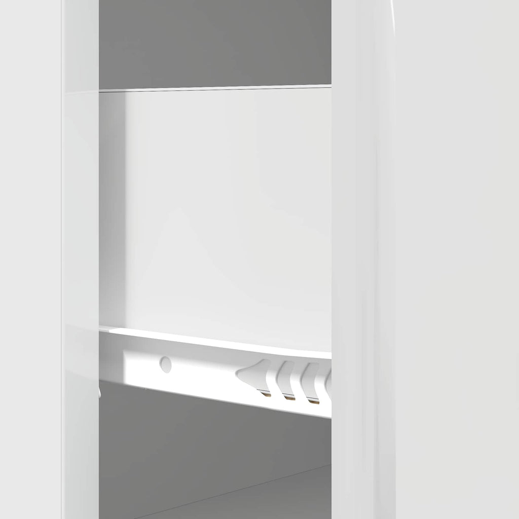 vidaXL Szafka z Szufladami Biały wysoki połysk 66 x 34,5 x 90 cm
