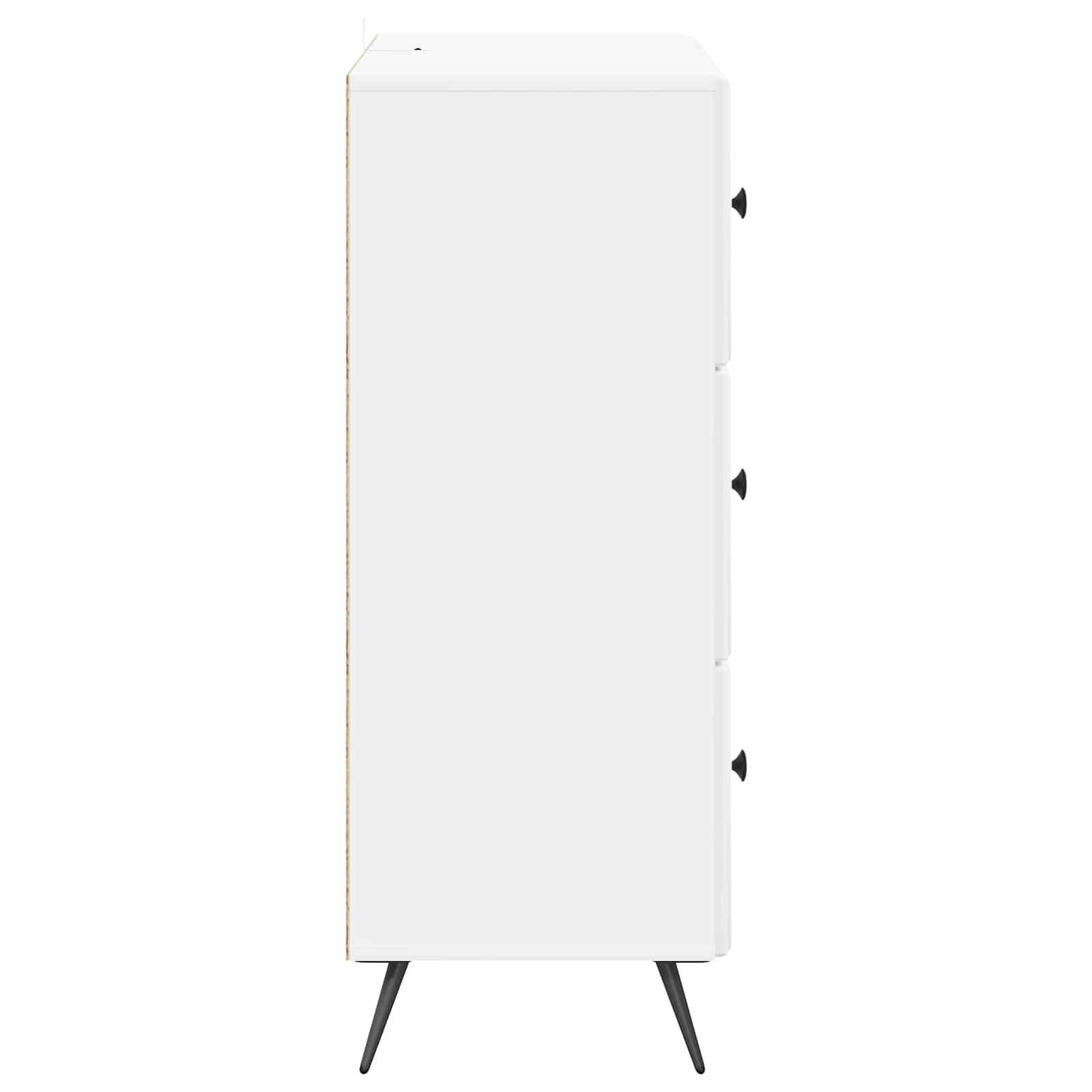vidaXL Szafka z Szufladami Biały wysoki połysk 66 x 34,5 x 90 cm