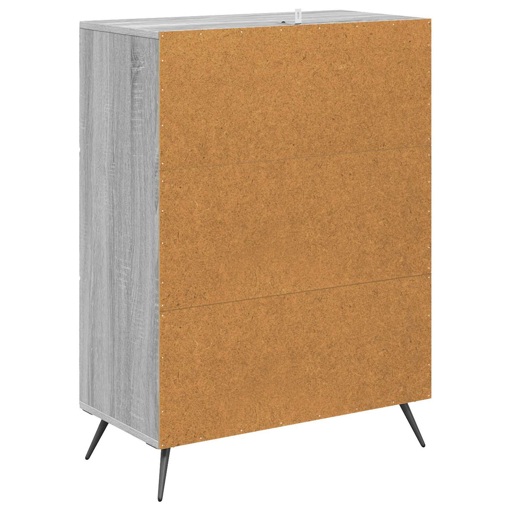 vidaXL Szafka z Szufladami Szary Sonoma 66 x 34,5 x 90 cm