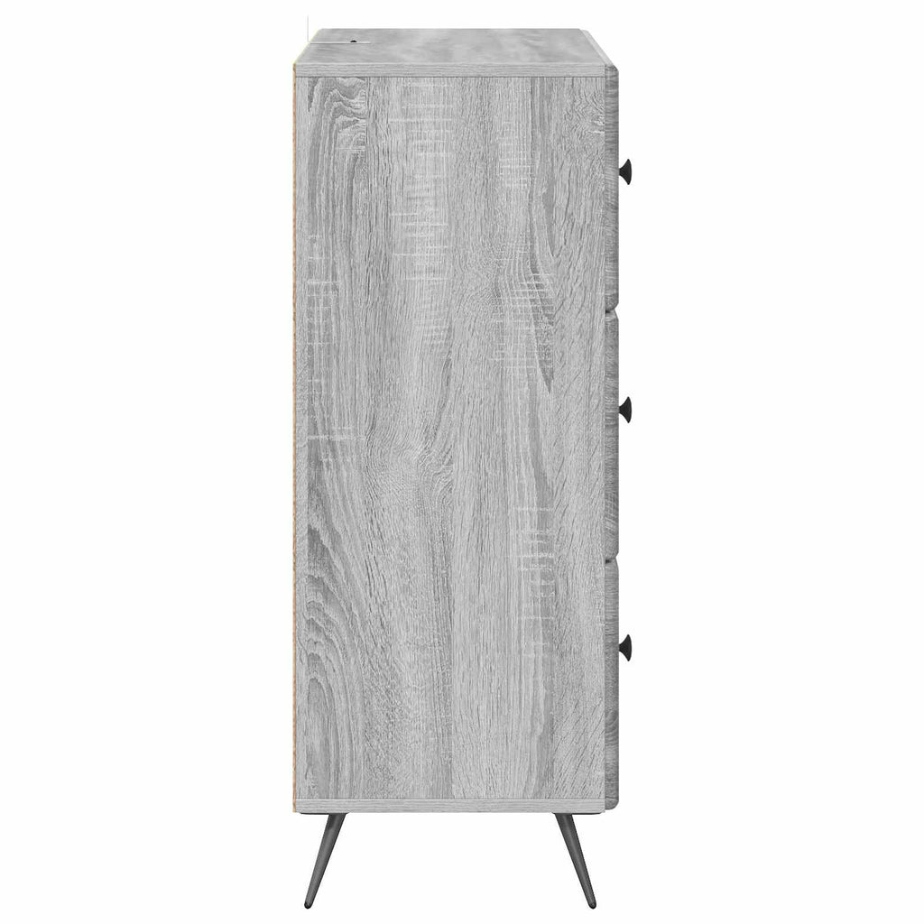 vidaXL Szafka z Szufladami Szary Sonoma 66 x 34,5 x 90 cm