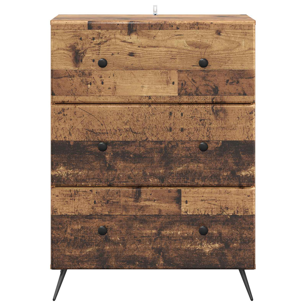vidaXL Szafka z Szufladami Stare drewno 66 x 34,5 x 90 cm