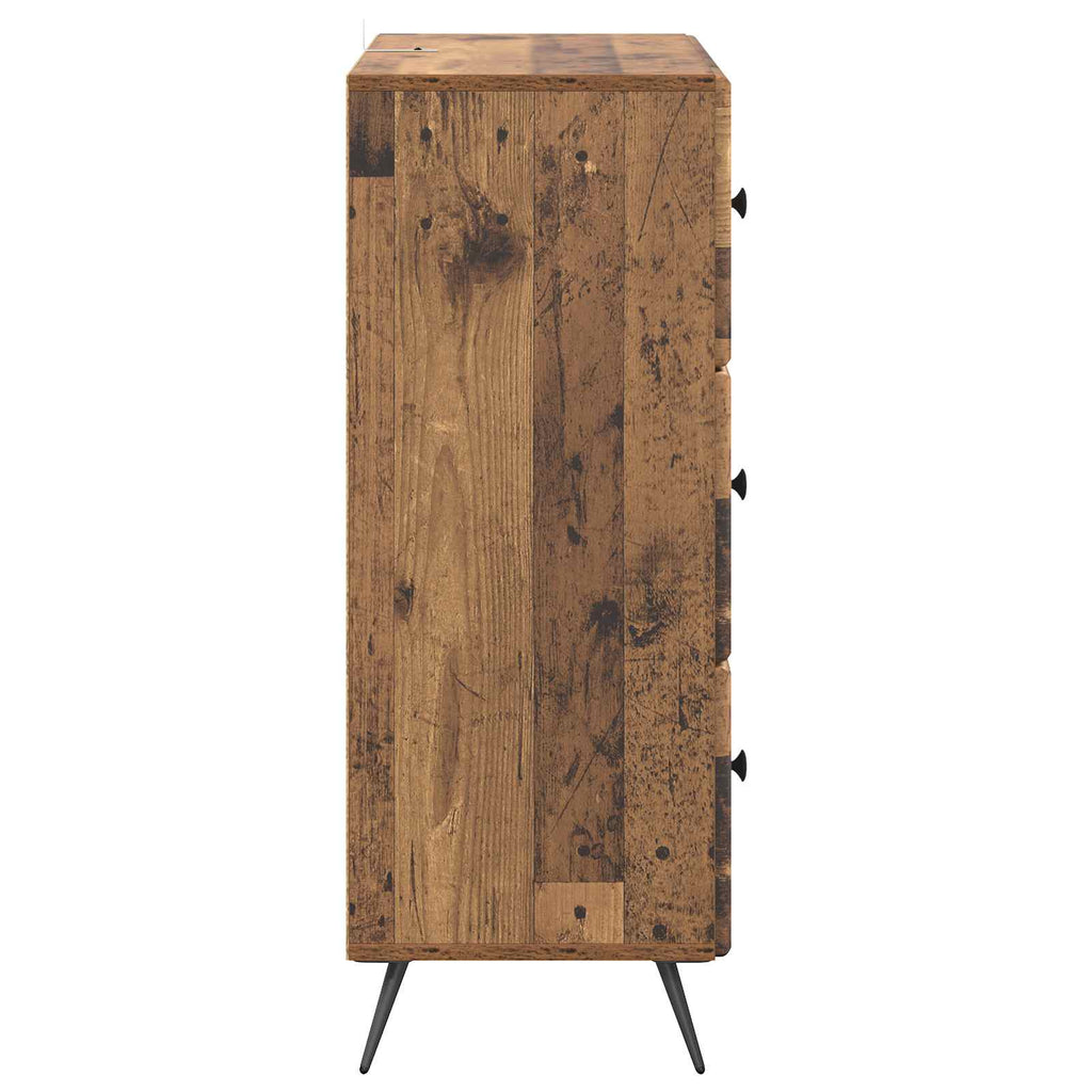 vidaXL Szafka z Szufladami Stare drewno 66 x 34,5 x 90 cm