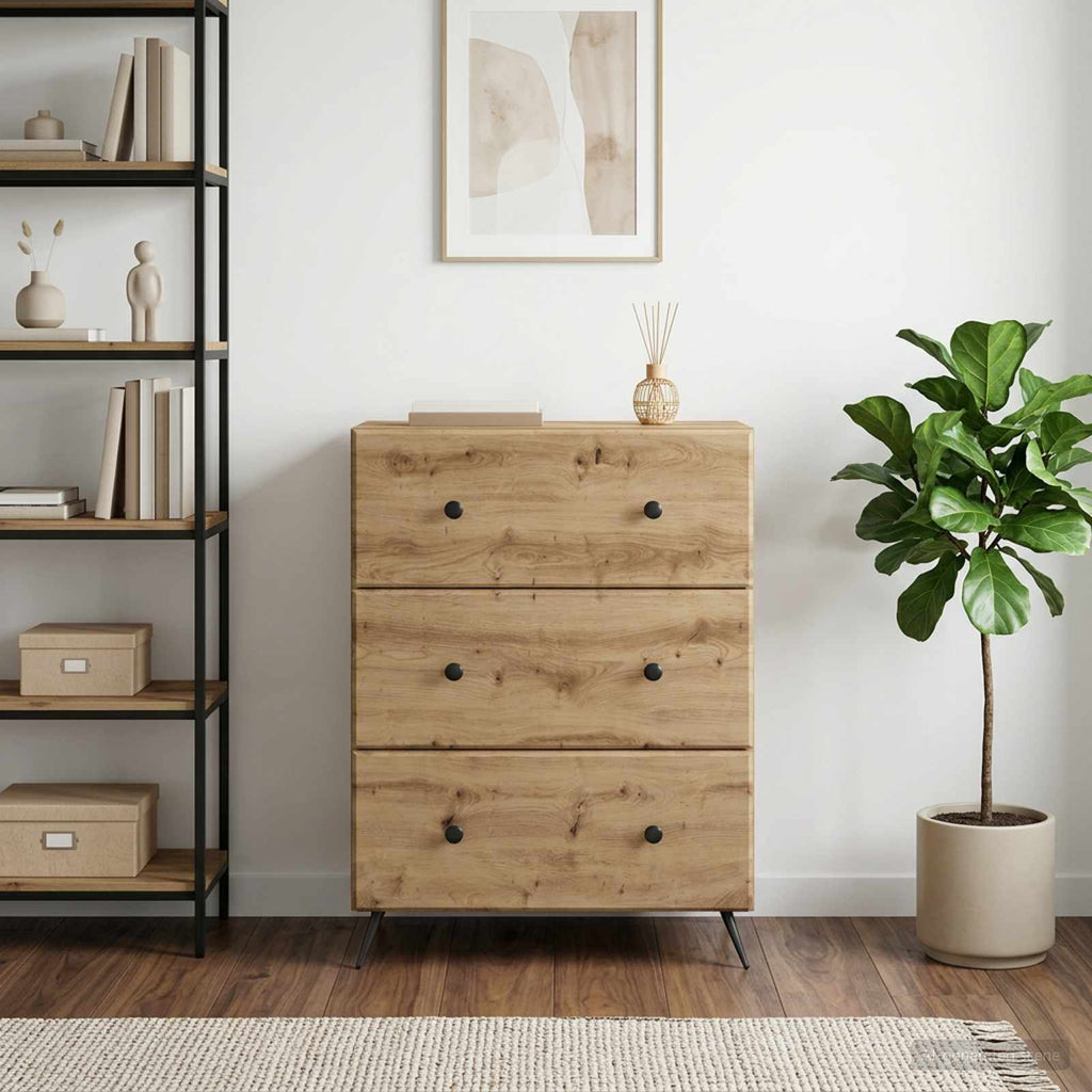 vidaXL Szafka z Szufladami 66 x 34,5 x 90 cm Drewno inżynieryjne