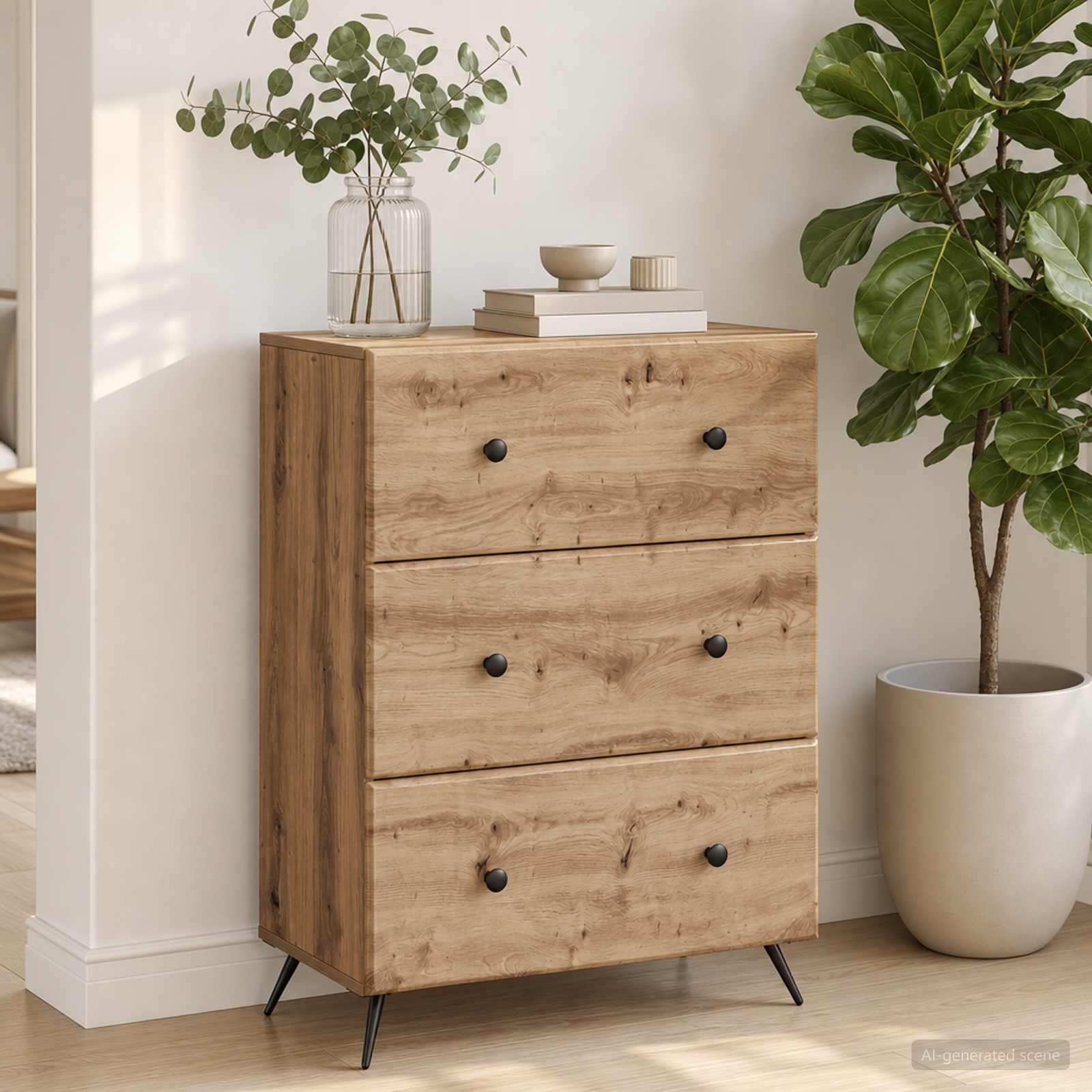 vidaXL Szafka z Szufladami 66 x 34,5 x 90 cm Drewno inżynieryjne