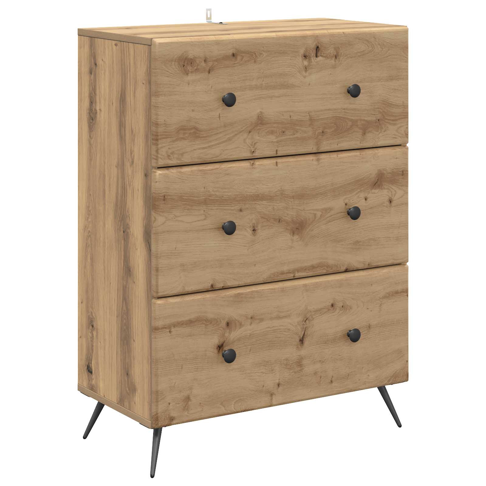 vidaXL Szafka z Szufladami Dąb artisan 66 x 34,5 x 90 cm