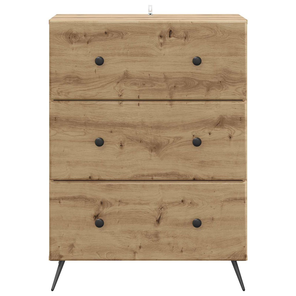 vidaXL Szafka z Szufladami Dąb artisan 66 x 34,5 x 90 cm