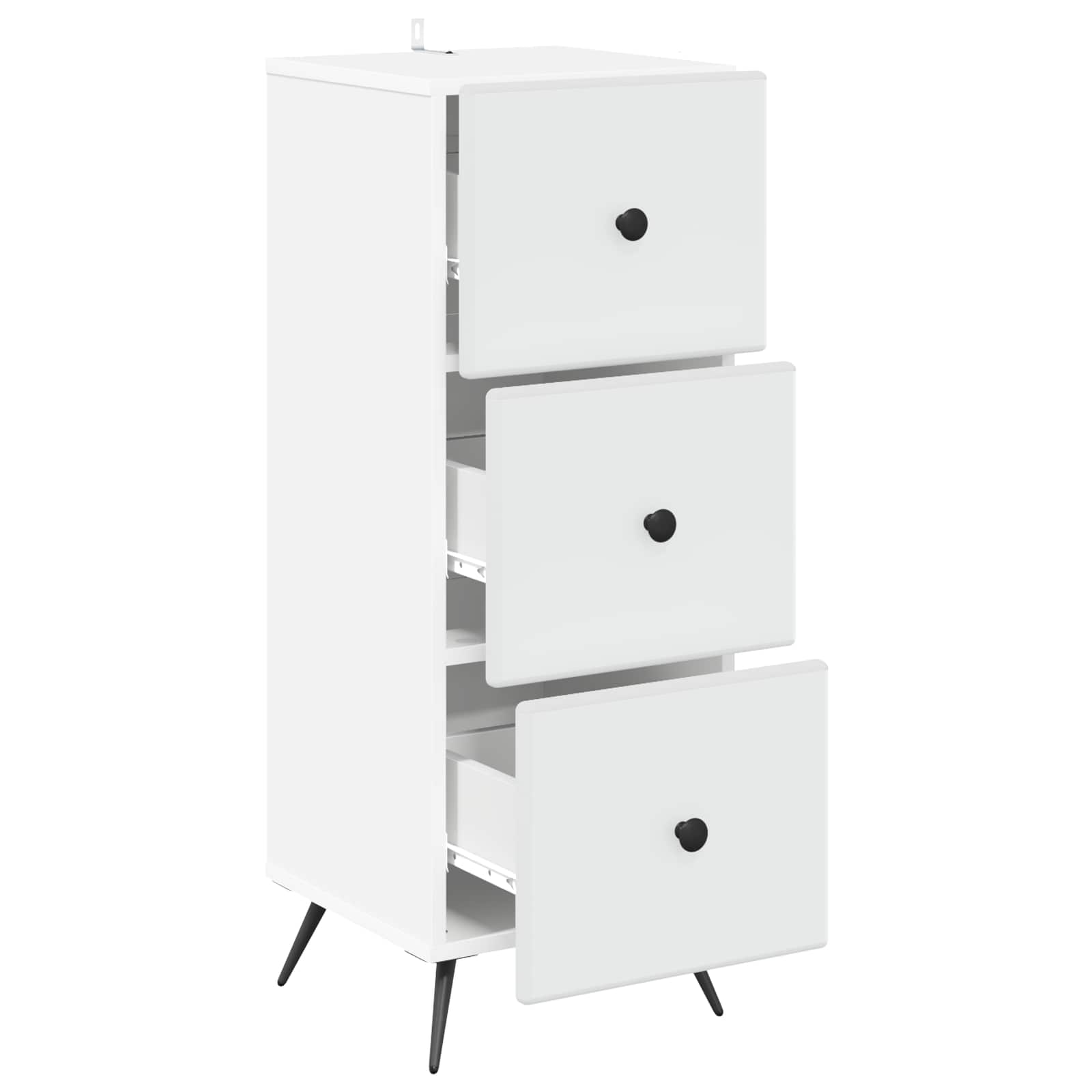 vidaXL Szafka z Szufladami Biały 33 x 34,5 x 90 cm Drewno inżynieryjne