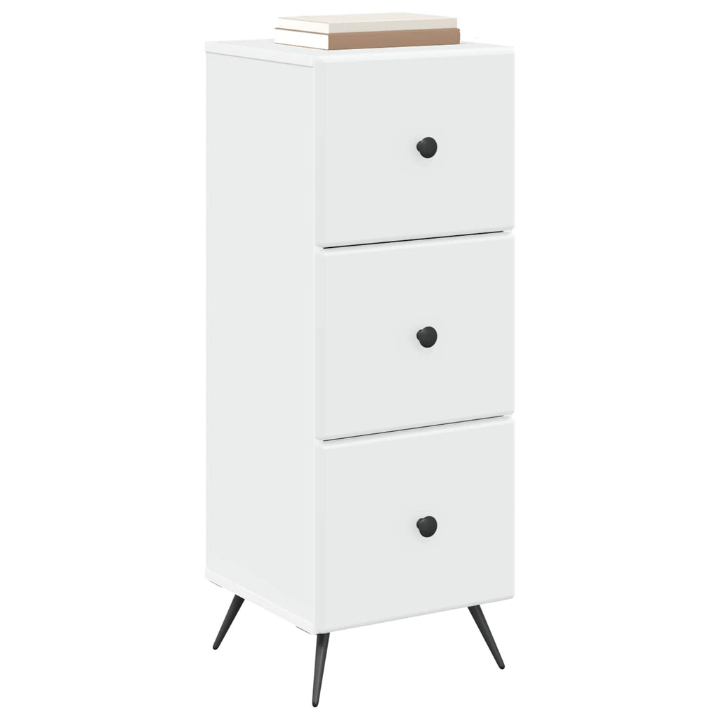 vidaXL Szafka z Szufladami Biały 33 x 34,5 x 90 cm Drewno inżynieryjne