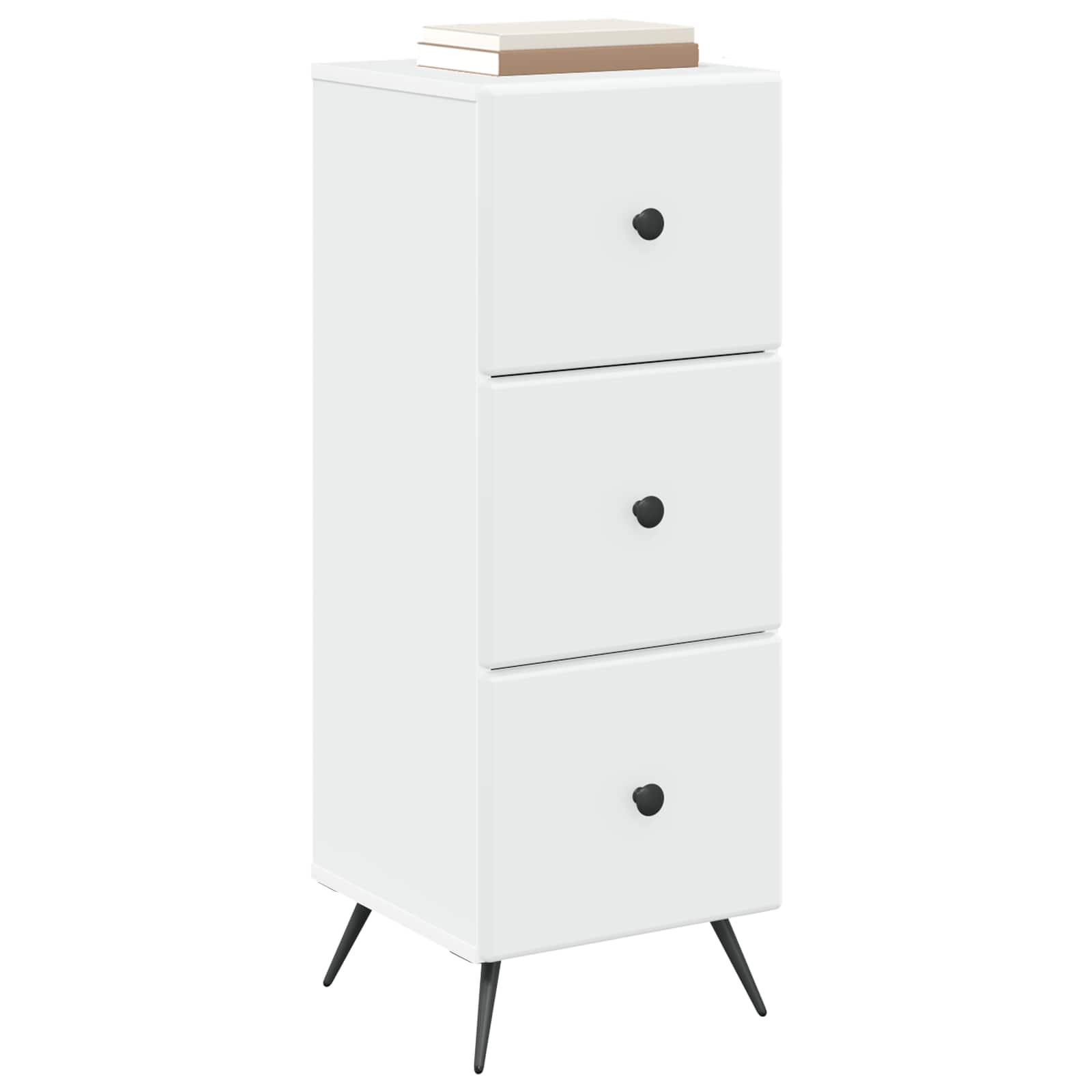 vidaXL Szafka z Szufladami Biały 33 x 34,5 x 90 cm Drewno inżynieryjne