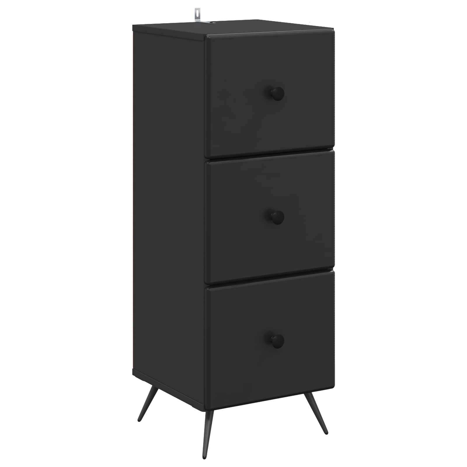 vidaXL Szafka z Szufladami Czarny 33 x 34,5 x 90 cm