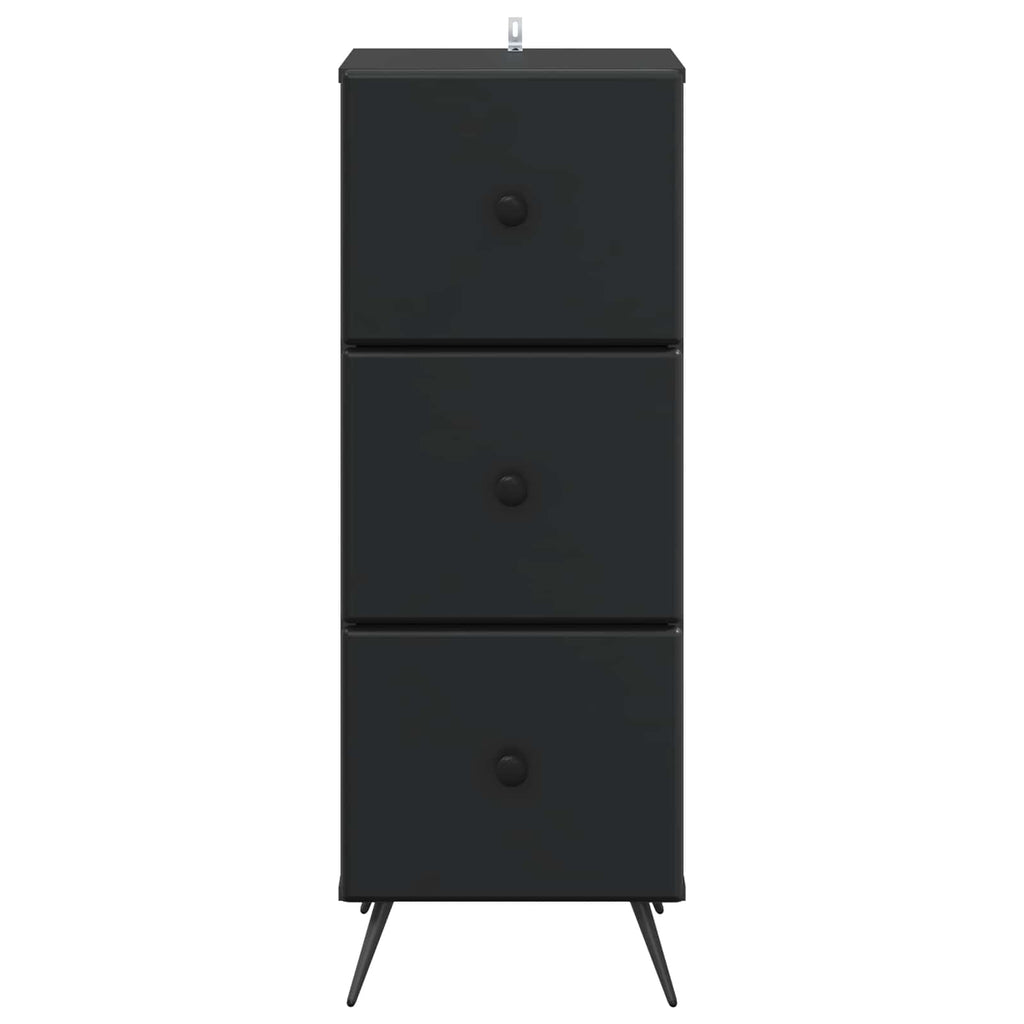 vidaXL Szafka z Szufladami Czarny 33 x 34,5 x 90 cm