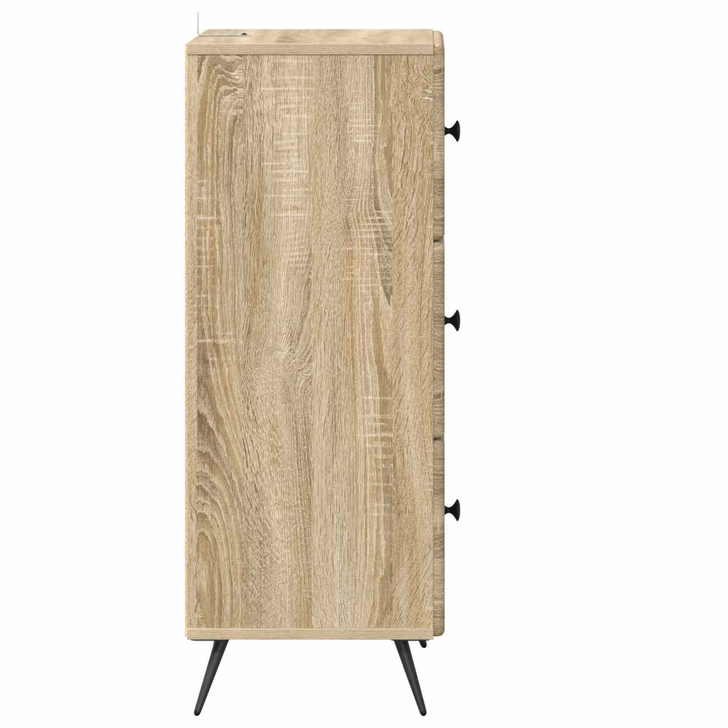 vidaXL Szafka z Szufladami dąb Sonoma 33 x 34,5 x 90 cm