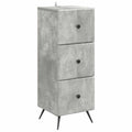 vidaXL Szafka z Szufladami Betonowy szary 33 x 34,5 x 90 cm