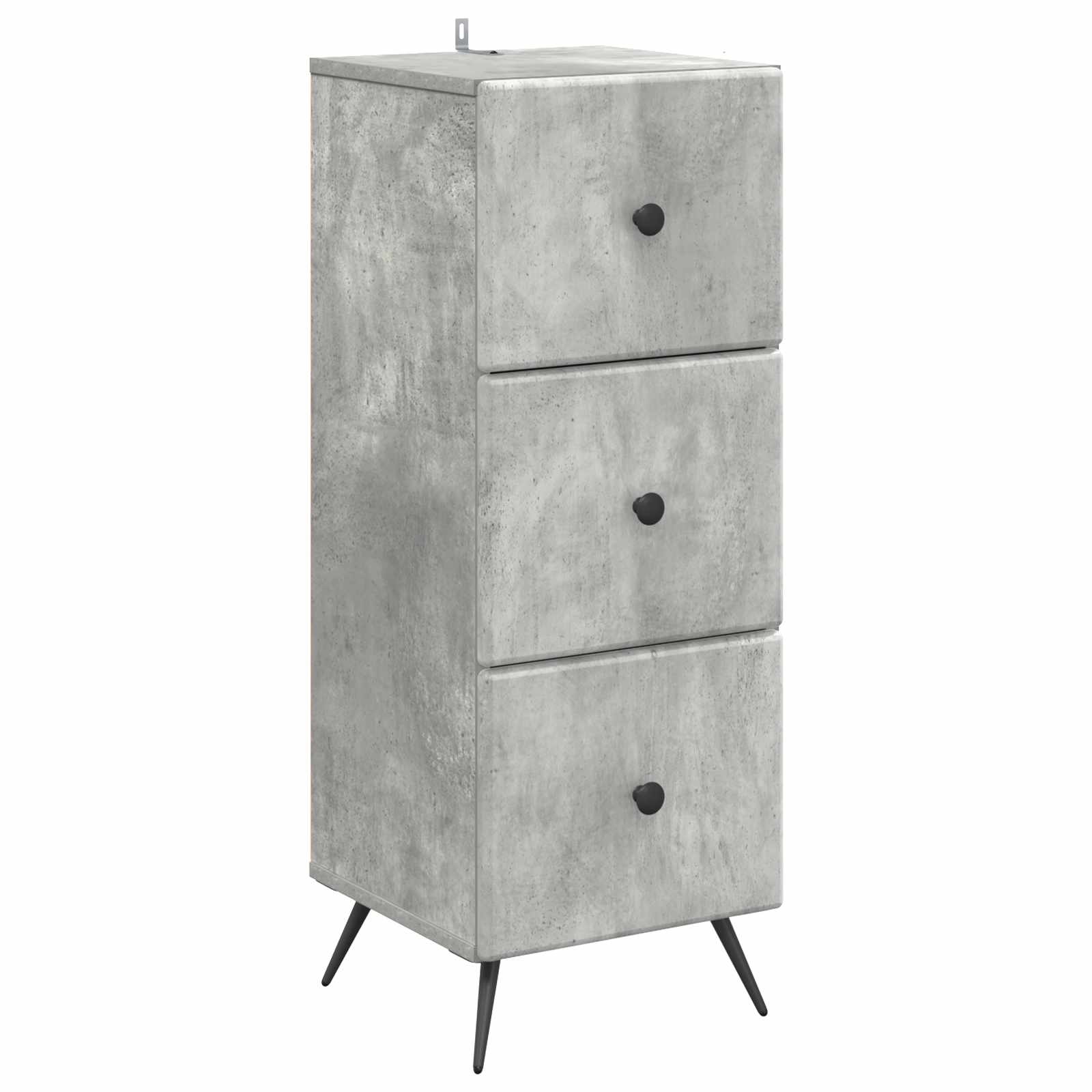 vidaXL Szafka z Szufladami Betonowy szary 33 x 34,5 x 90 cm