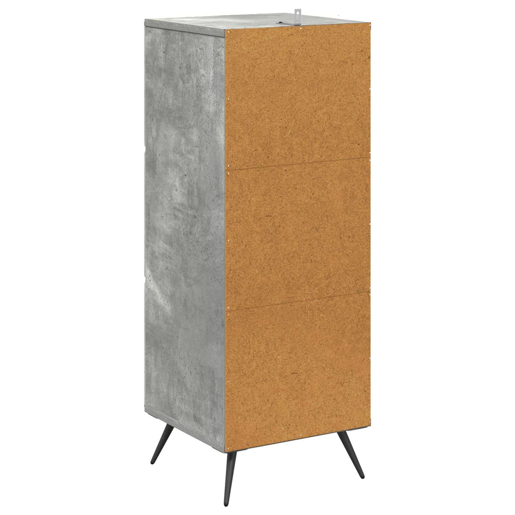 vidaXL Szafka z Szufladami Betonowy szary 33 x 34,5 x 90 cm