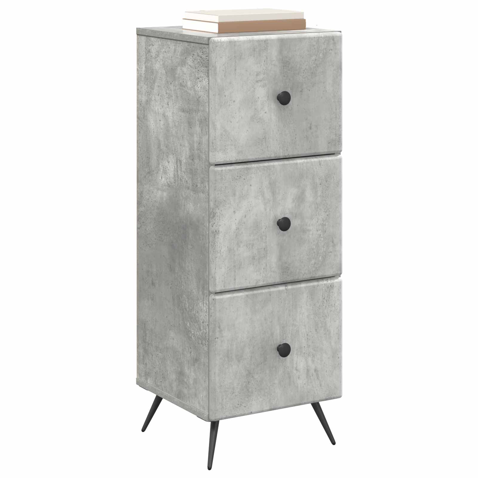 vidaXL Szafka z Szufladami Betonowy szary 33 x 34,5 x 90 cm
