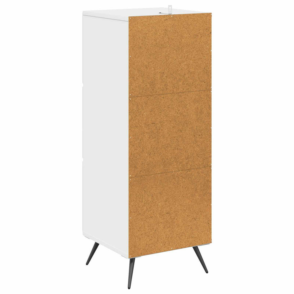 vidaXL Szafka z Szufladami Biały wysoki połysk 33 x 34,5 x 90 cm