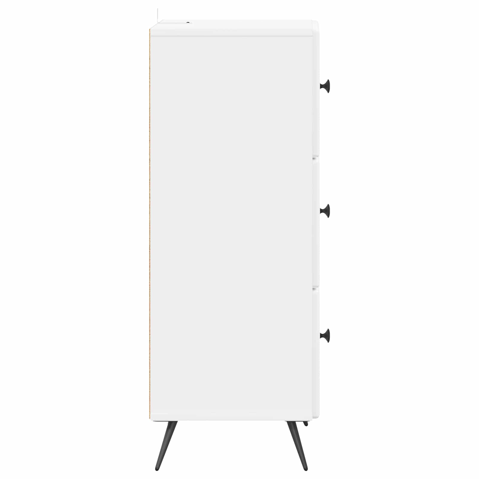 vidaXL Szafka z Szufladami Biały wysoki połysk 33 x 34,5 x 90 cm