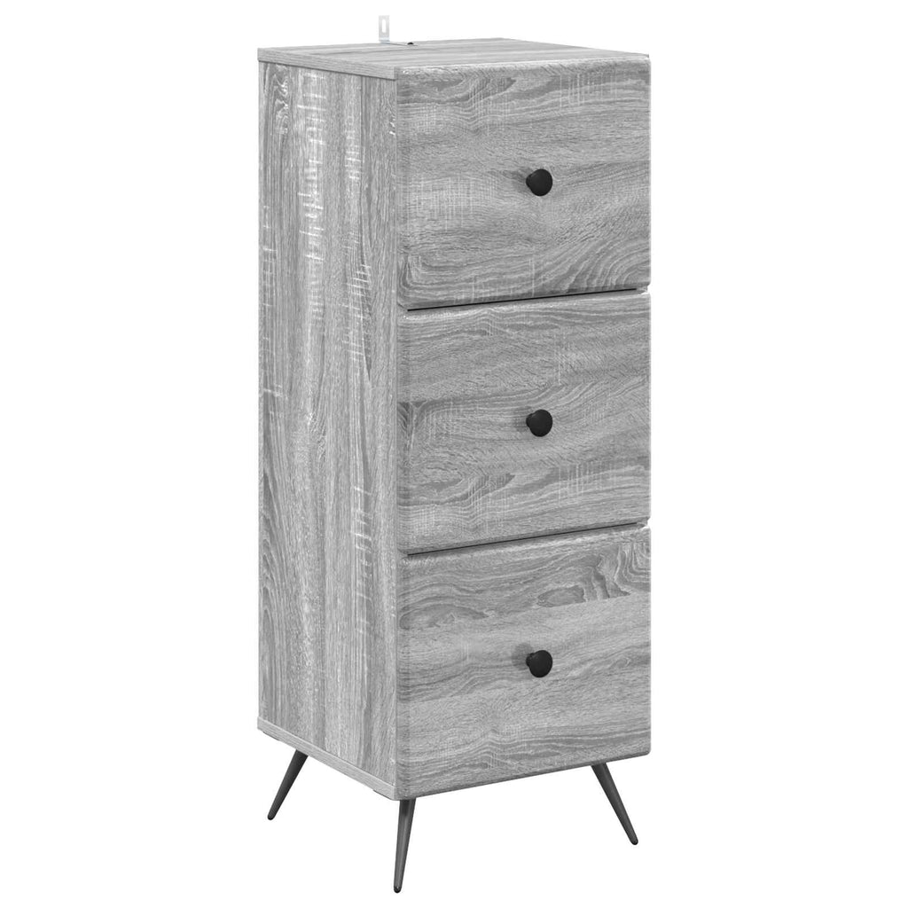 vidaXL Szafka z Szufladami Szary Sonoma 33 x 34,5 x 90 cm