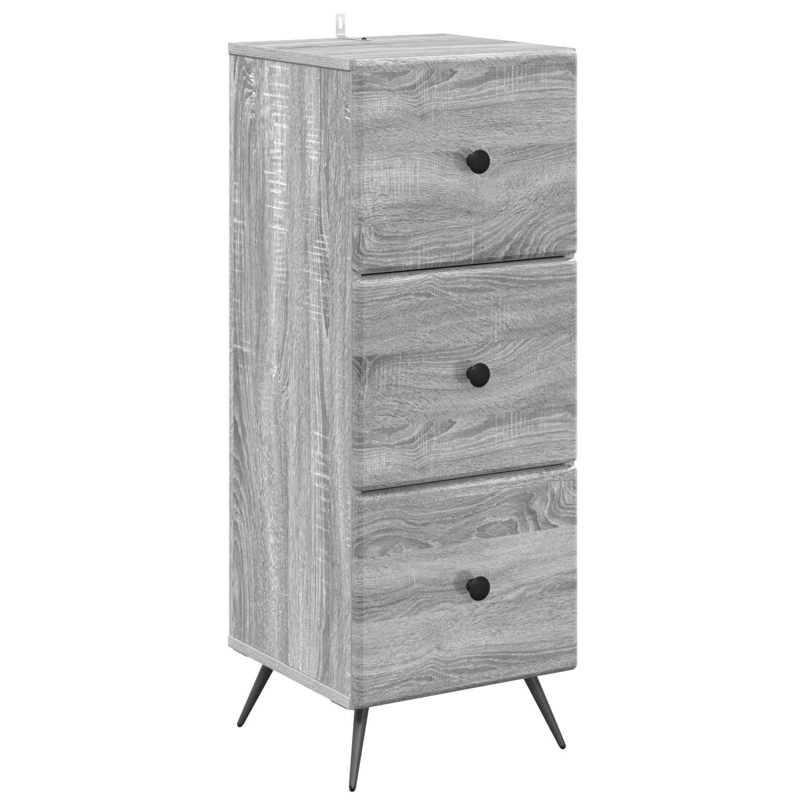 vidaXL Szafka z Szufladami Szary Sonoma 33 x 34,5 x 90 cm