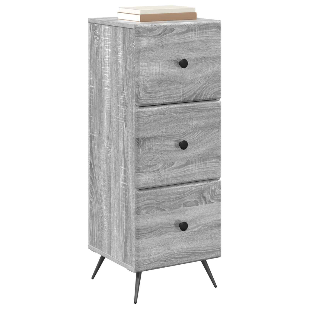 vidaXL Szafka z Szufladami Szary Sonoma 33 x 34,5 x 90 cm