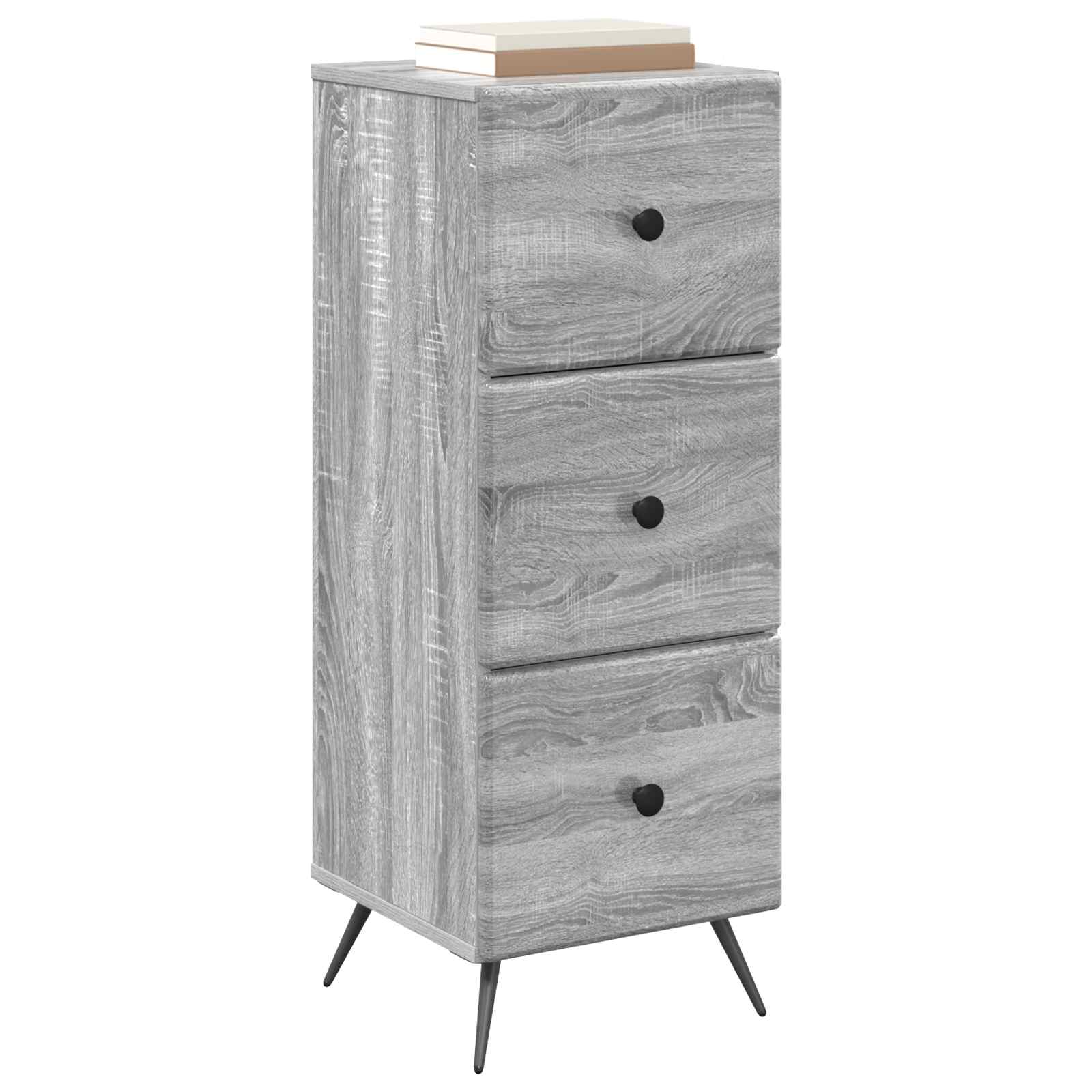vidaXL Szafka z Szufladami Szary Sonoma 33 x 34,5 x 90 cm