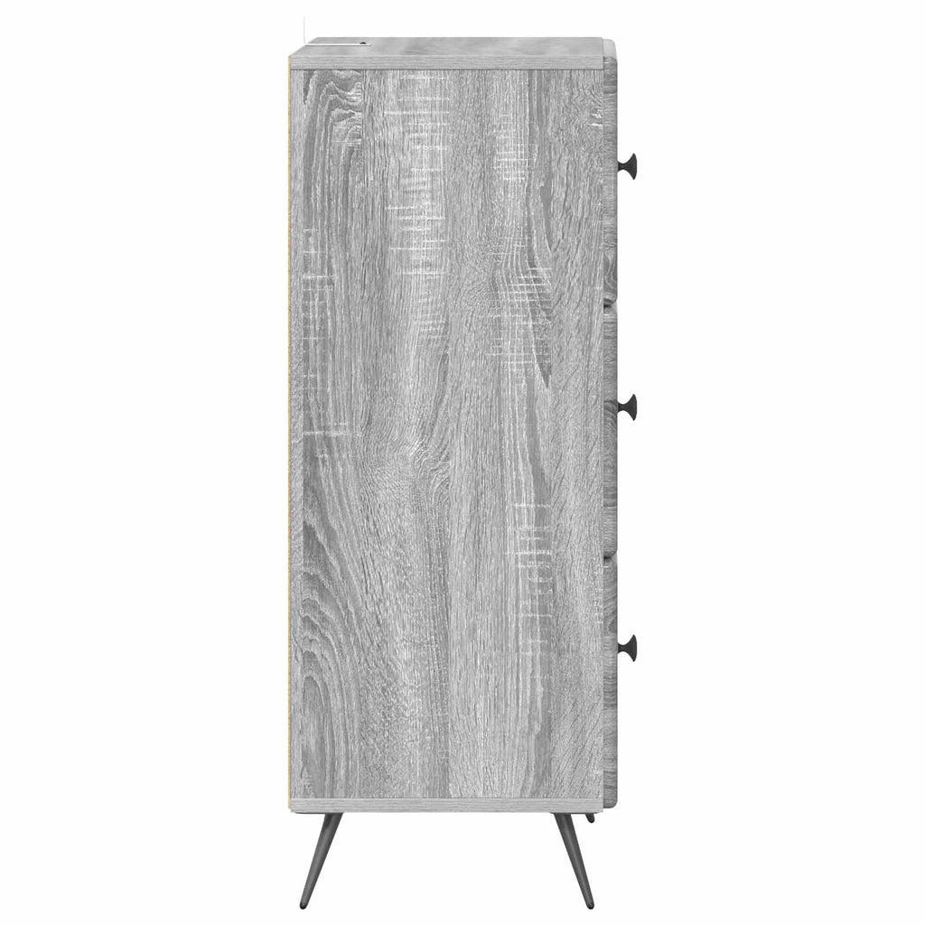 vidaXL Szafka z Szufladami Szary Sonoma 33 x 34,5 x 90 cm
