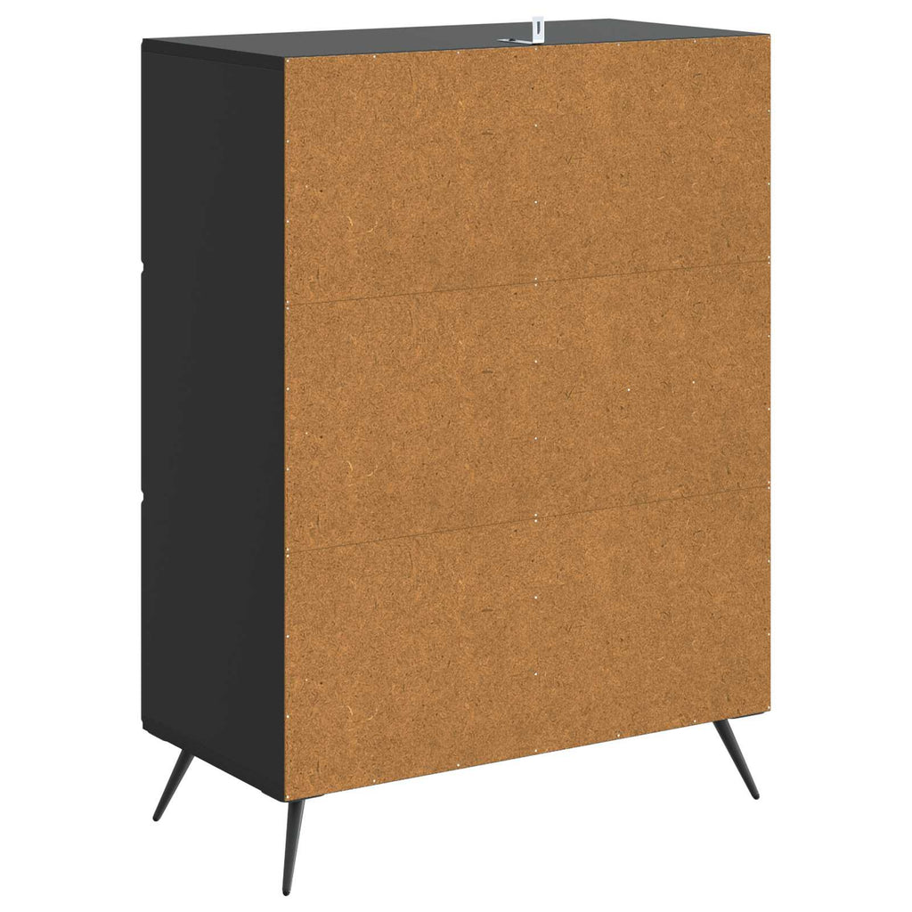 vidaXL Bufet z szufladą Czarny 66 x 34,5 x 90 cm Drewno inżynieryjne