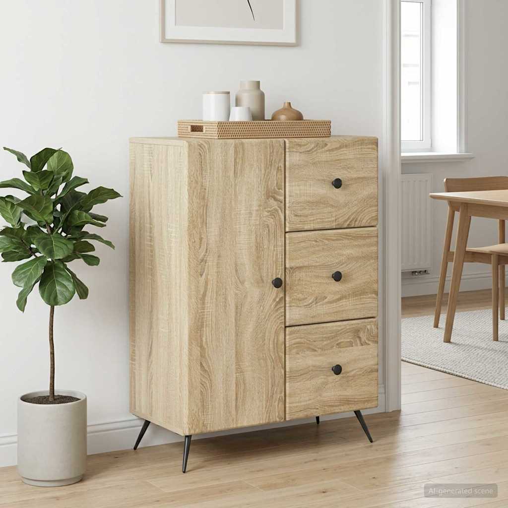 vidaXL Bufet dąb Sonoma 66 x 34,5 x 90 cm Drewno inżynieryjne