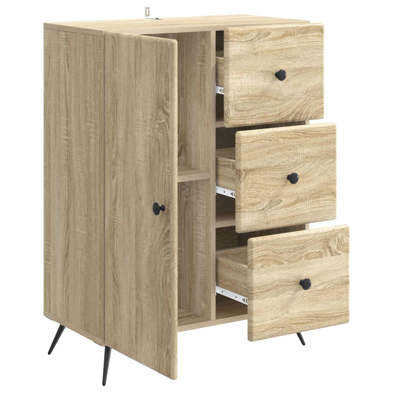 vidaXL Bufet dąb Sonoma 66 x 34,5 x 90 cm Drewno inżynieryjne