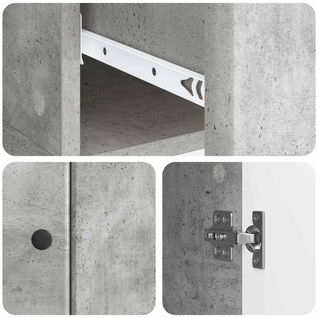 vidaXL Bufet Betonowy szary 66 x 34,5 x 90 cm Drewno inżynieryjne