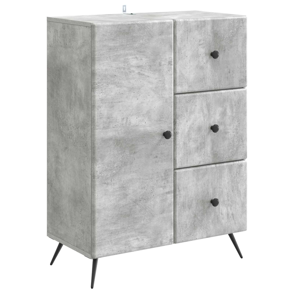 vidaXL Bufet Betonowy szary 66 x 34,5 x 90 cm Drewno inżynieryjne